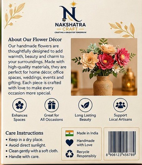 Handmade Flower Décor Vase - Image 4