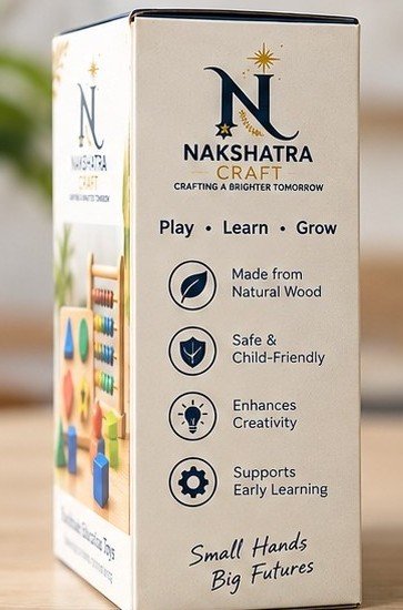 Nakshatra Craft Handmade Educational Wooden Learning Toy Set - Image 3