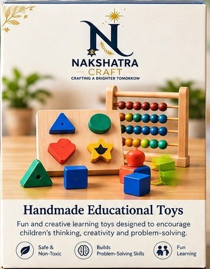 Nakshatra Craft Handmade Educational Wooden Learning Toy Set