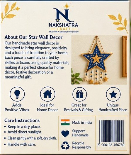 Nakshatra Craft Handmade Star Wall Decor - Image 2