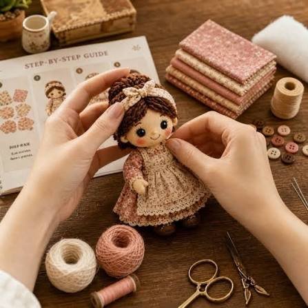 handmade fabric doll